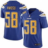 Nike Men & Women & Youth Chargers 58 Uchenna Nwosu Royal Color Rush Limited Jersey,baseball caps,new era cap wholesale,wholesale hats